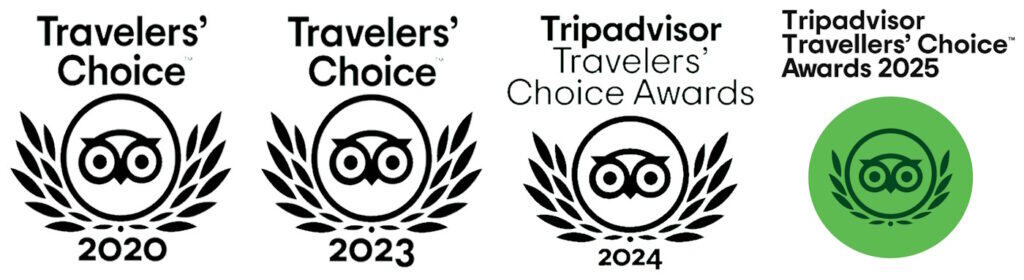 Tripadvisor Travellers' Choice Awards four years running
